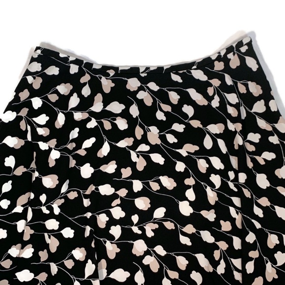 Loft women's skirt a line black blush print large - Picture 2 of 11